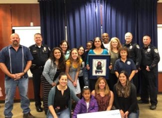 Criminal Justice Class at Charter High School Presented Check