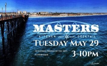 Oceanside Friends of the Arts/Masters Kitchen & Cocktail Fundraiser, May 29th