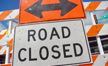 78 Westbound Closed at College – Sinkhole