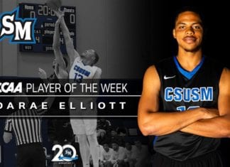 Elliott Named CCAA Men’s Basketball Player of the Week