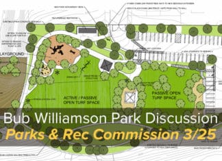 Bub Williamson Park Renovation Parks & Recreation Commission Meeting Tonight