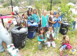 Girl Scouts Donate Trash Sorting Cans to Alta Vista Botanical Gardens