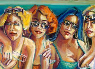 Kathleen Carrillo Paints Live At Gallery Art Reception