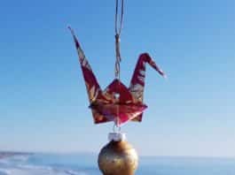 2019 Holiday Origami Crane Ornaments