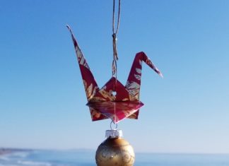 2019 Holiday Origami Crane Ornaments