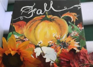 October’s Art Spark Lesson is All About Acrylic Pumpkin Painting