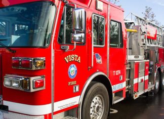 Structure Fire at 2354 Primrose Avenue in Vista.