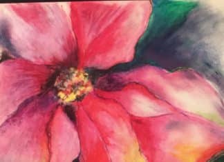 November’s Art Spark Lesson Features Oil Pastel Poinsettias