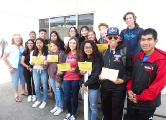Recognizing Character Leaders Volunteers from Vista High