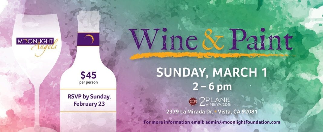 Moonlight Angels Auxiliary Wine and Paint event on March