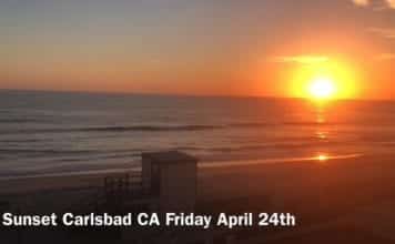Sunset Carlsbad California April 24th 2020