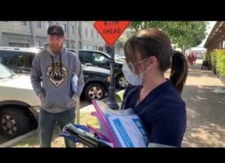 County Nurses Give Hygiene Kits to Homeless