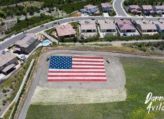 Antique Gas and Steam Engine Museum Displays 11,000 Sq. Ft. Flag for Memorial Day VIDEO