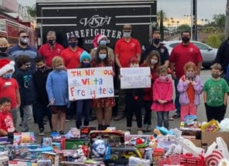 Vista Fire Fighters and Deputy Sheriff’s Department Delivers Toys to Vista Boys & Girls Club