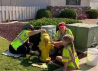 Escondido Community Volunteer Fire Hydrant Painting