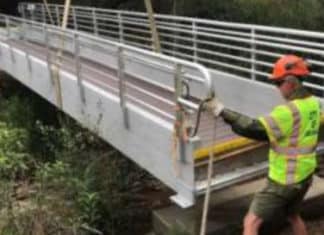 New Foot Bridge at Dixon Lake