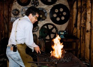 Blacksmithing at Antique Gas & Steam Engine Museum
