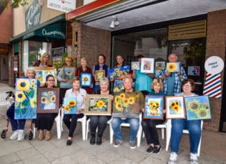 Sunflowers for the Ukraine – Art Display at Escondido Public Library