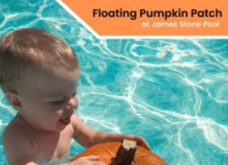 Floating Pumpkin Patch at James Stone Pool this Saturday