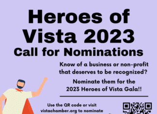 Last Chance to Submit Nominations for the 2023 Heroes of Vista!
