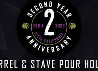 Barrel and Stave Anniversary Party Stop by for a Dog and Beer.