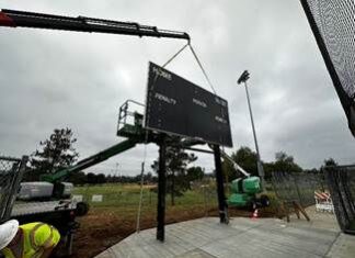 New Scoreboard at Kit Carson Park