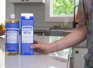 Dr. Bronner’s Castile Soap Refills Now Use Less Plastic