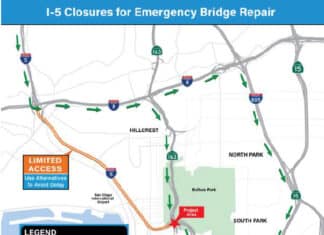 Southbound I-5 closure at the I-8 this Weekend