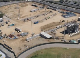 Erickson-Hall Construction Co. Celebrates the Topping Off for the Palomar College Athletics Stadiums