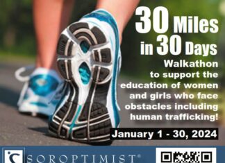“30 Miles in 30 Days” Soroptimists Hold Virtual Fundraiser