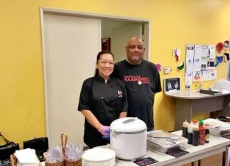 Serving a Meal at Solutions for Change