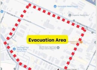 Community Evacuation Notice from the City of Escondido