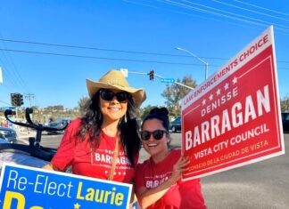 Campaign Season Heats Up in Vista Sign-Waving at Key Intersections