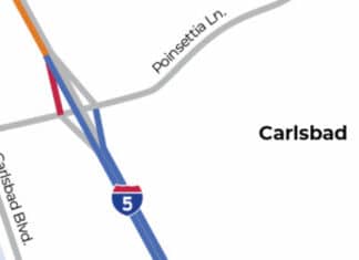 Southbound I-5 off ramp onto Poinsettia Lane will be Closed.