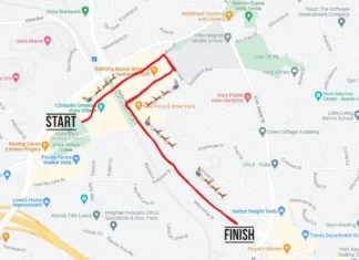 Vista Christmas Parade Route Saturday, December 6 1:00pm
