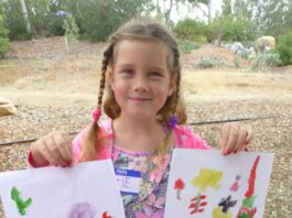 Kids in the Garden at Alta Vista Botanical Gardens in VISTA Nature Drawing and Watercolors