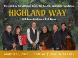 Highland Way at California Center for the Arts March17th