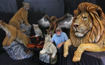 Vista Woodcarver Produces Amazing Realistic Life-Sized Animal Sculptures