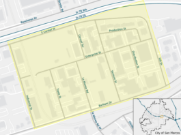 The City of San Marcos Parking changes in Barham industrial area