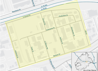 The City of San Marcos Parking changes in Barham industrial area