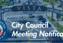 Vista City Council Meeting Notice and Agenda August 25, 2026