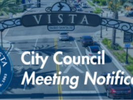 Vista City Council Meeting Notice and Agenda August 25, 2026
