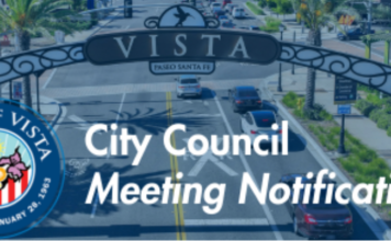 Vista City Council Meeting Notice and Agenda August 25, 2026