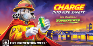 Fire Prevention Week October 4–10, 2026, is “Charge into Fire Safety Safe Charging Is a Superpower.”