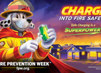 Fire Prevention Week October 4–10, 2026, is “Charge into Fire Safety Safe Charging Is a Superpower.”