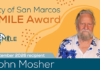 John Mosher Honored with San Marcos SMILE Award