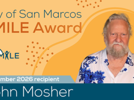 John Mosher Honored with San Marcos SMILE Award