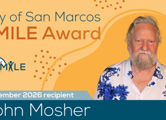 John Mosher Honored with San Marcos SMILE Award