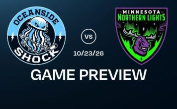 Oceanside Shock – Minnesota Visits To Begin Two-Game Weekend Series